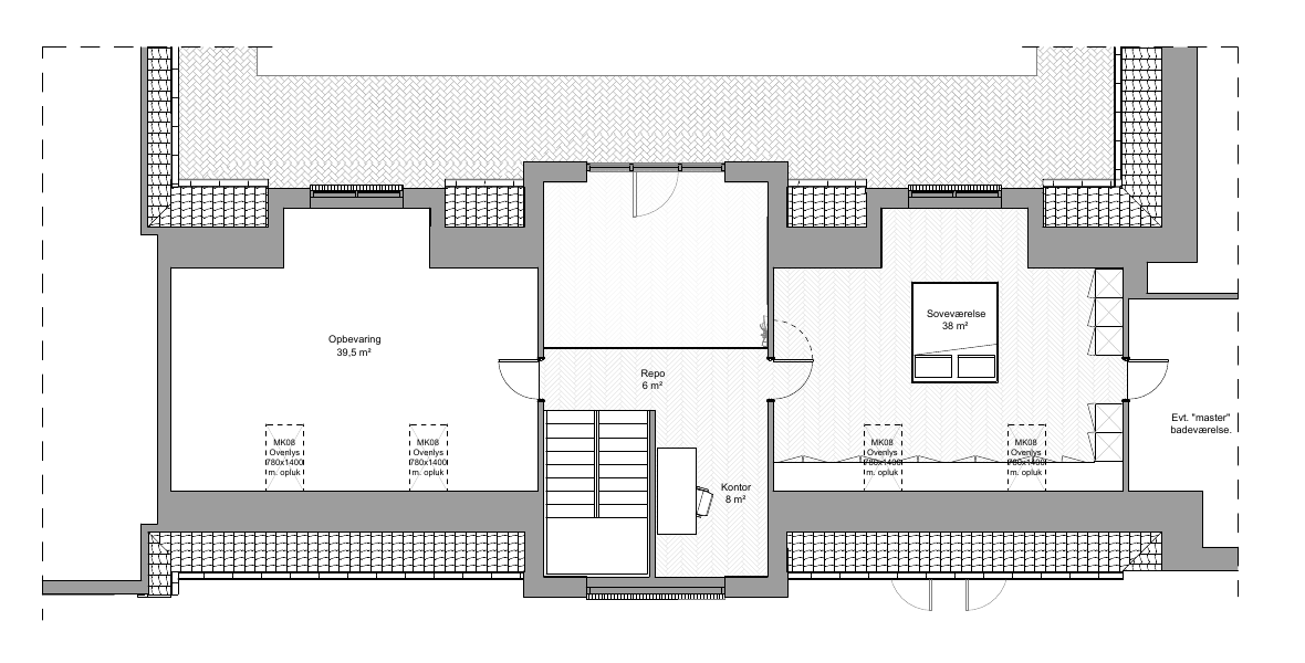 Plantegning 1. sal tilbygning